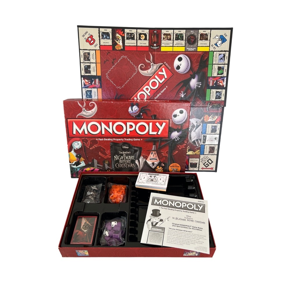 Monopoly The Nightmare Before Christmas Collector's Edition Board Game READ